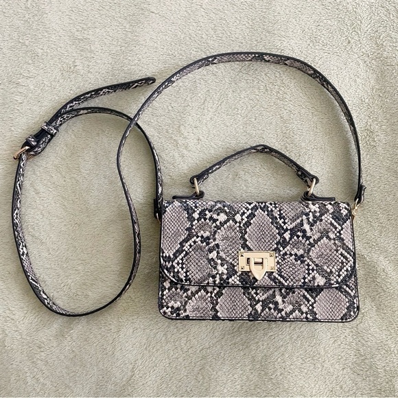 Madison West Handbags - Madison West Faux Snakeskin Crossbody Bag